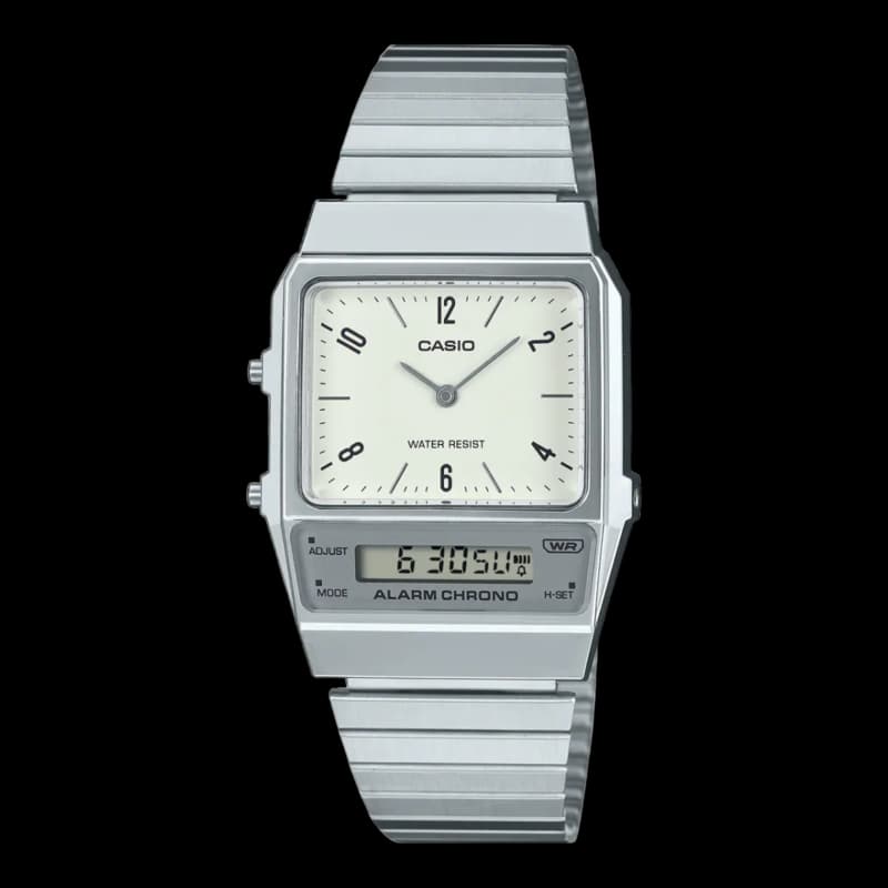 Casio Vintage (white dial/Stainless Steel Band)