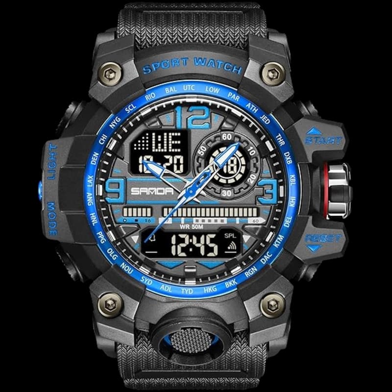 Kxaito LED Outdoor Waterproof Military Watch (Blue)