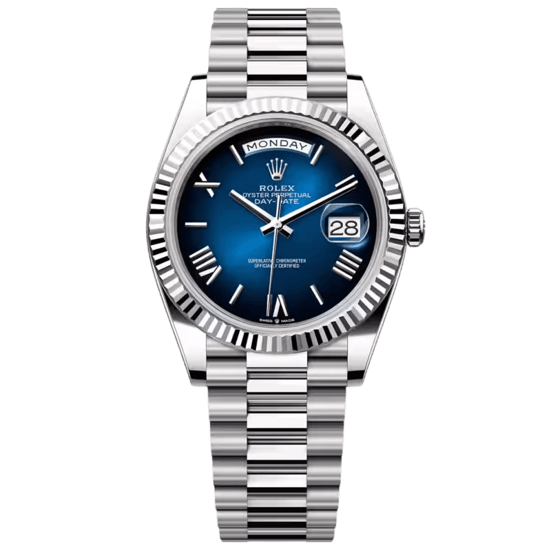 Rolex Day-Date (Blue/White Gold)