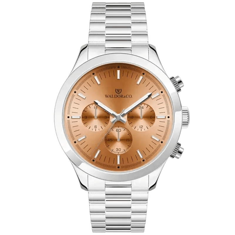 Waldor & Co Chrono 44 Como (Silver Orange)