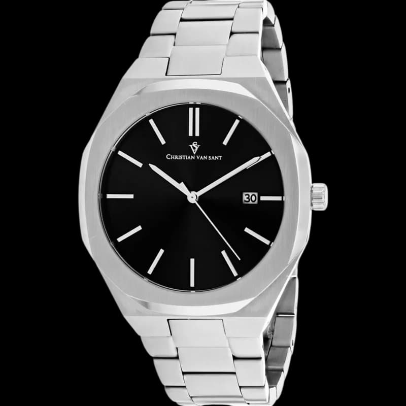 Christian Van Sant Octavius (Black, Silver Strap)